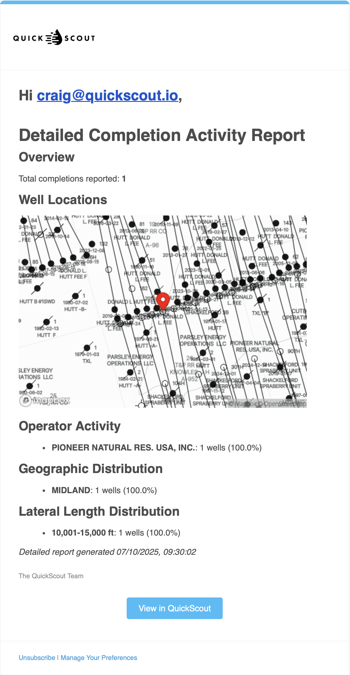 QuickScout Interactive Mapping Interface